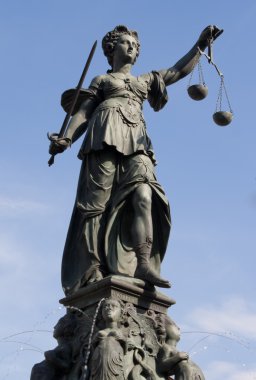 Statue of Lady Justice clipart