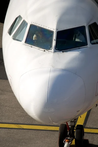 Airplane cockpit (nose) — Stock Photo, Image