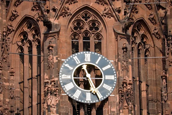 stock image The clock of the Frankfurt cathedral