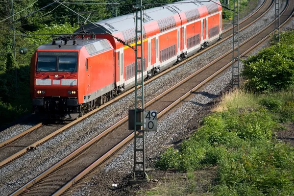 Dubbeldekker Duitse trein — Stockfoto