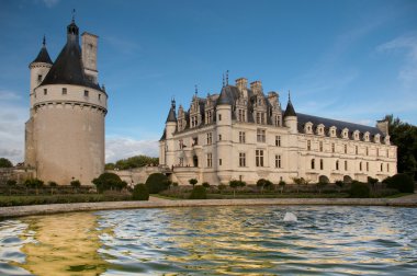 Beautiful Chenonceau castle in France clipart