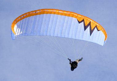 Paragliding sunny day clipart