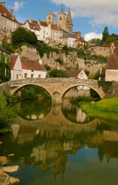 Middeleeuwse stad in Frankrijk — Stockfoto