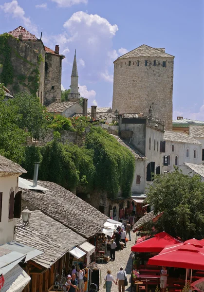 Starego średniowiecznego miasta, mostar, Bośnia — Zdjęcie stockowe