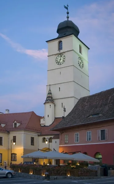 Medieval town tower Sibiu — Stock Photo, Image