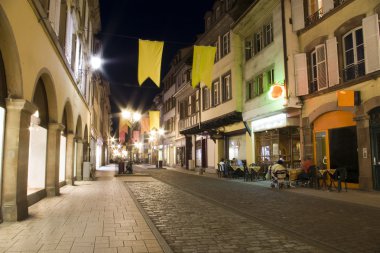 Eski kasaba strassbourg gece