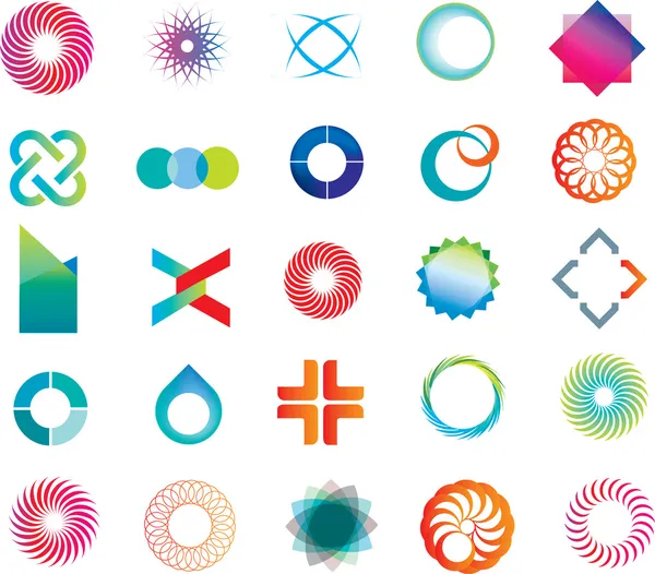 Abstract logo shapes — Stock Vector