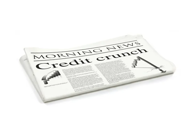 Titular de la crisis crediticia — Foto de Stock