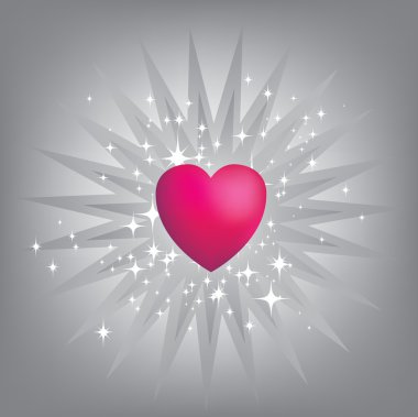Exploding pink heart clipart