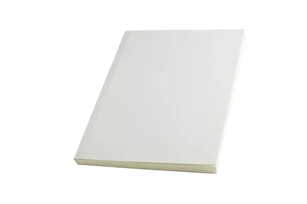 Livro branco em branco brochura — Fotografia de Stock
