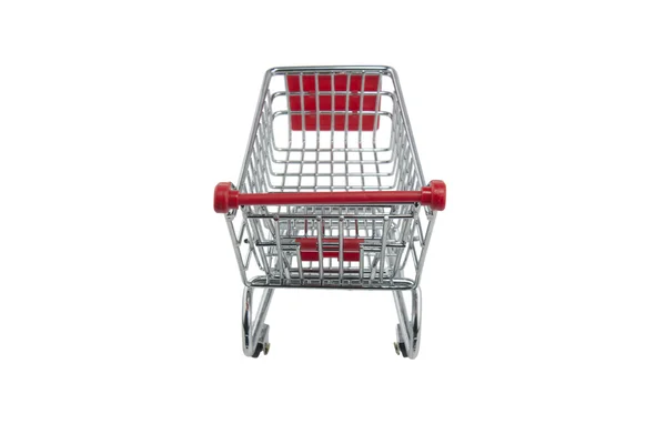 Shopping trolley isolated — Stock Photo, Image