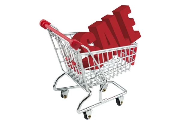 Shopping trolley sale — Stock Photo, Image