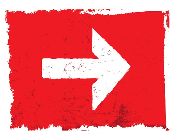 Red grunge forward arrow — Stock Photo, Image