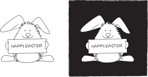Easter bunny line drawing — Stock Photo, Image