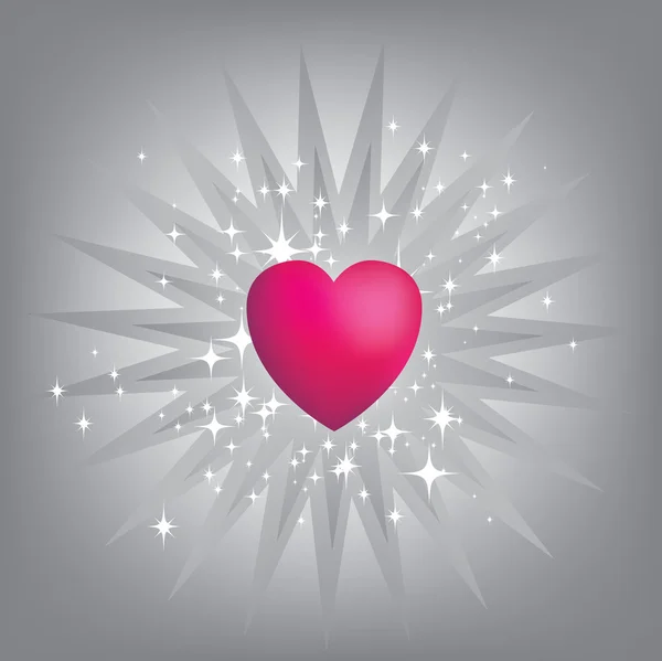 Exploderande rosa hjärta — Stockfoto