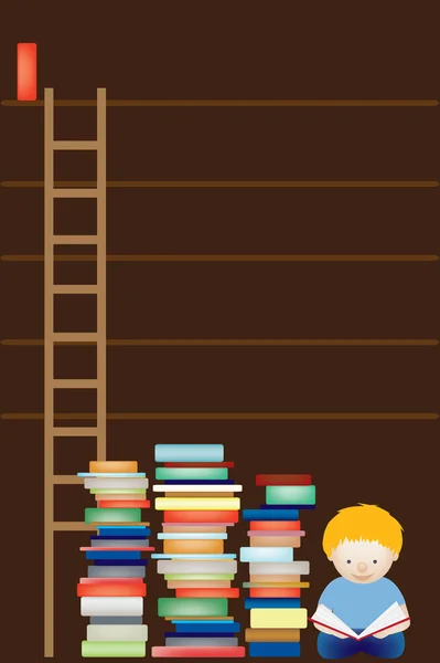 Lege bibliotheek planken — Stockfoto