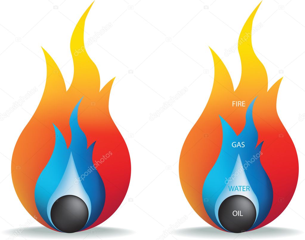 Fire, gas, oil and water Stock Photo by ©Joingate 2118194