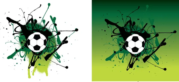緑のグランジ サッカー — ストック写真