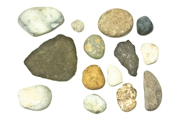 흰 위에 고립된 돌들 — 스톡 사진