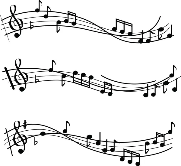 Music notes on white — Stock Photo, Image