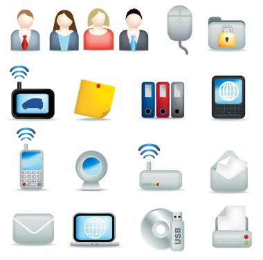 Office icon set clipart