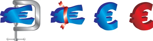 Euro squeeze — Stock Photo, Image