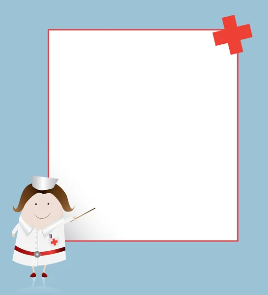 Enfermera y signo vacío —  Fotos de Stock