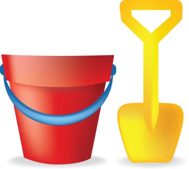 Bucket and spade clipart