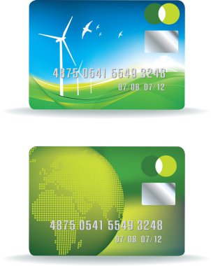 Eco credit card set clipart