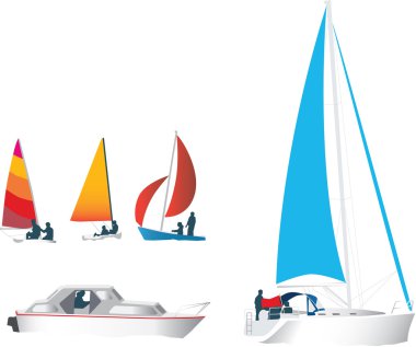 Sailing boats clipart