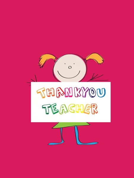 Thanking teacher — Stock Photo, Image
