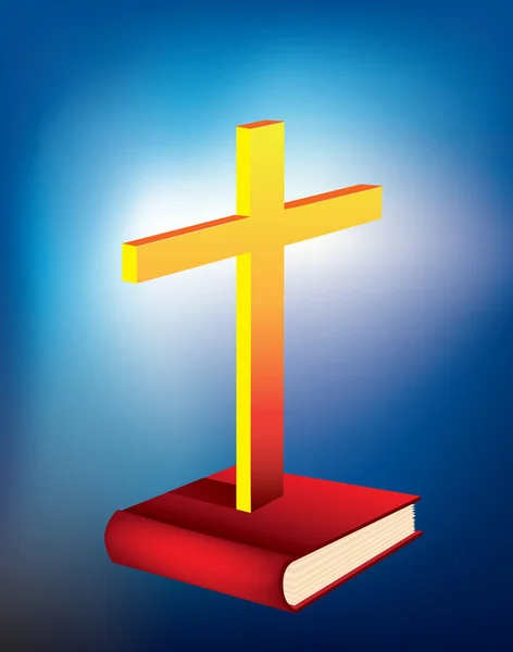 Bíblia e Cruz — Fotografia de Stock