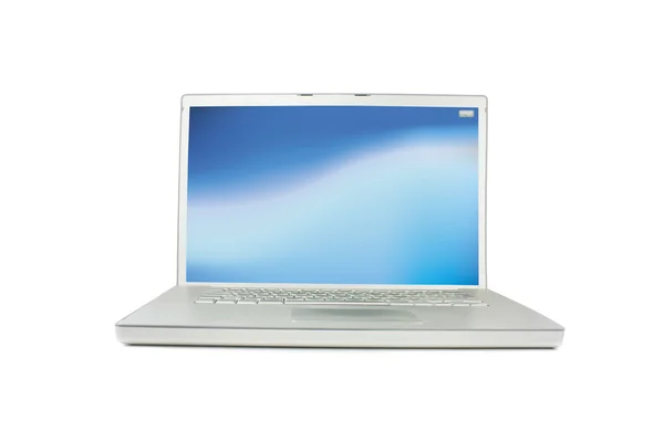 Laptop prata moderna — Fotografia de Stock