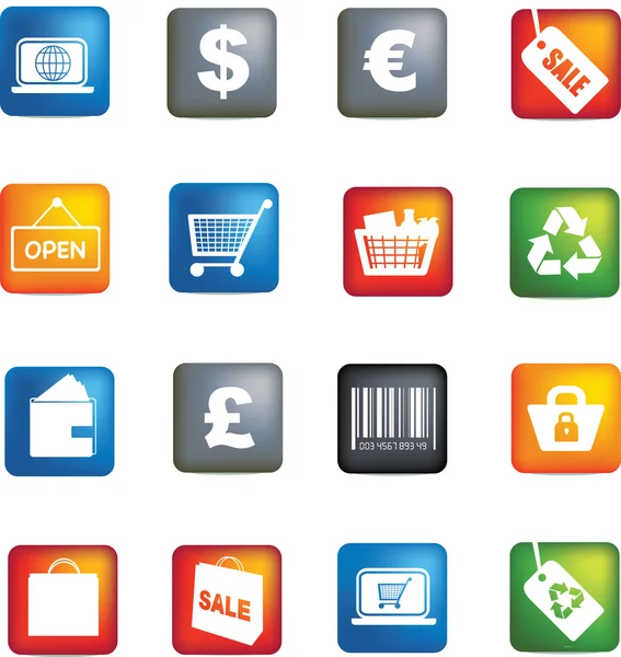 Retail icon set — Stock Photo, Image