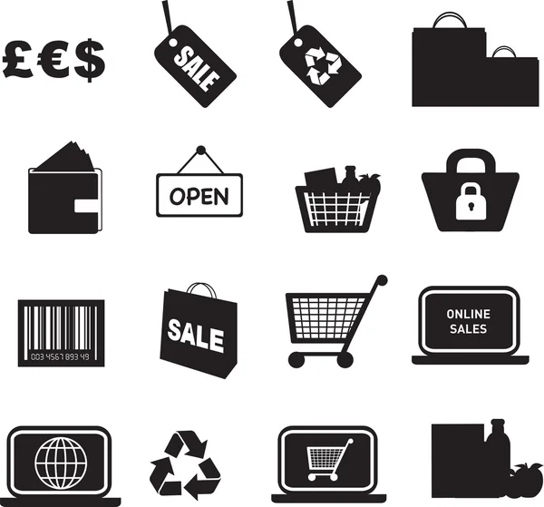 Retail pictogrammenset — Stockfoto