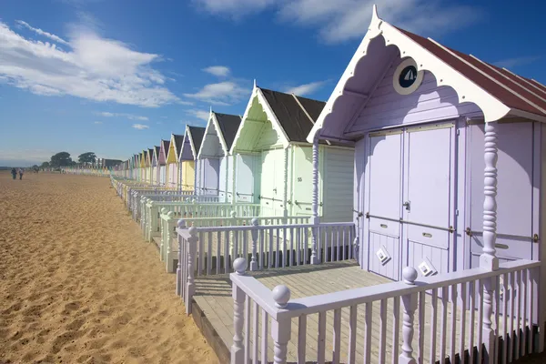 Mersea beach huts — Stockfoto