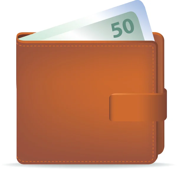 Wallet and cash — Stock Photo, Image