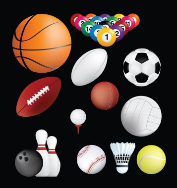 Sports balls clipart