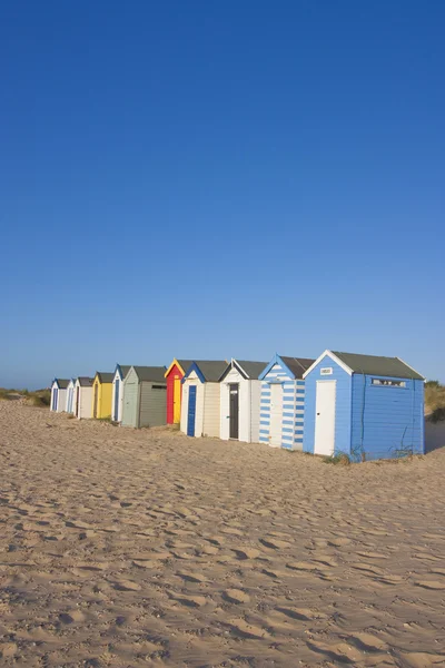 Southwold beach huts — Stockfoto