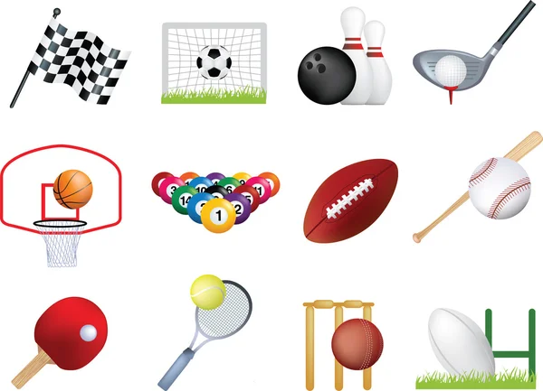 Conjunto de ícones esportivos — Fotografia de Stock