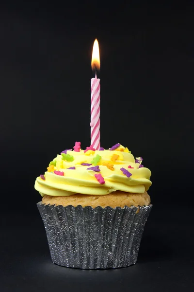 Cupcake em preto — Fotografia de Stock
