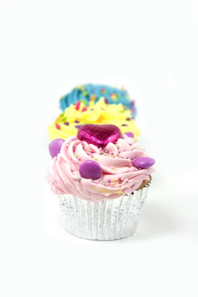 Cupcake su bianco — Foto Stock