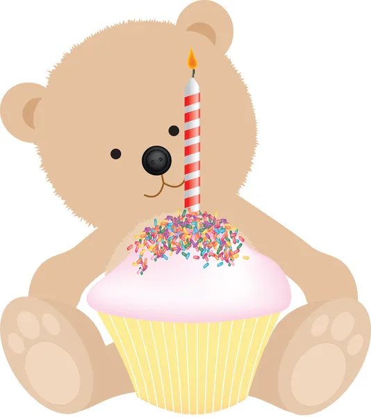Feliz aniversário urso — Fotografia de Stock