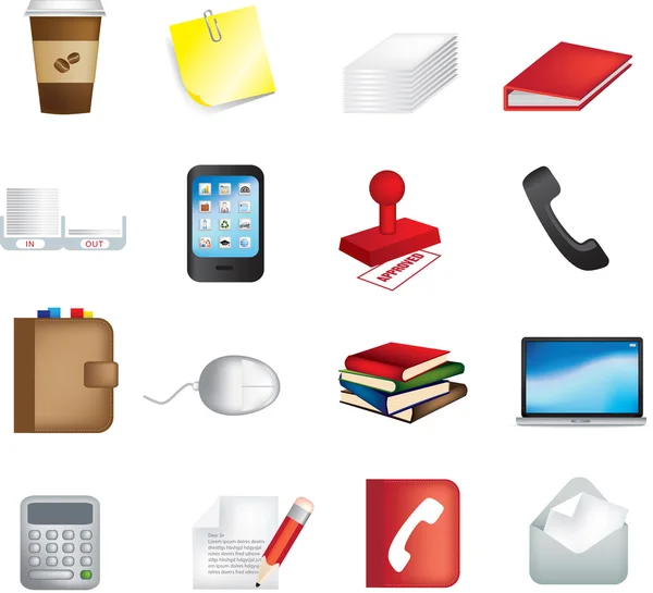 Business office items icon — Stock Photo, Image