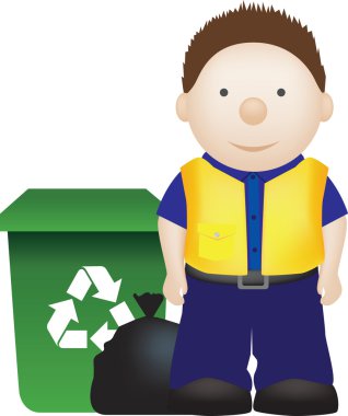 Waste binman clipart