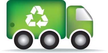 Recycle garbage truck clipart