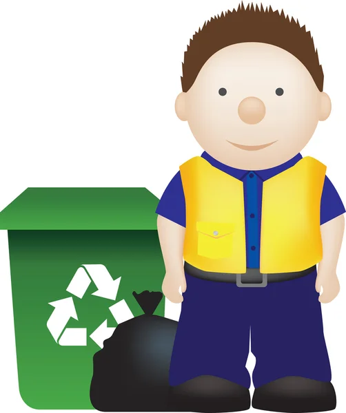 Waste binman — Stock Photo, Image