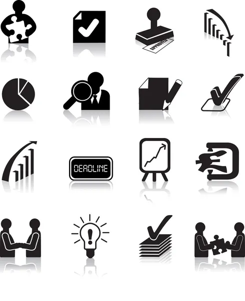 Business deals icon set — Stock Photo, Image