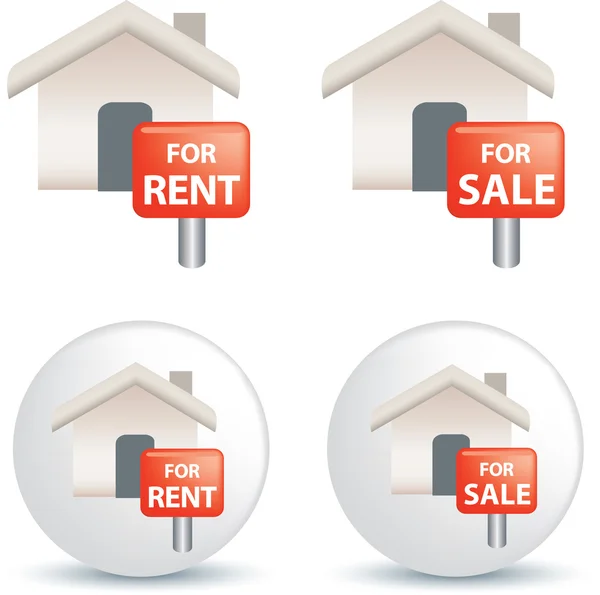 Símbolo de venda e aluguel — Fotografia de Stock