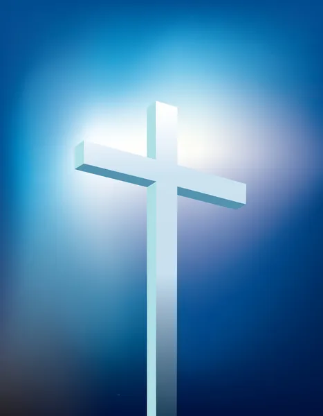 Cruz cristiana con luz —  Fotos de Stock